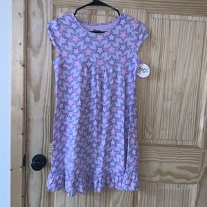 Circo New/w Purple “Stars” ruffle bottom Dress Size L 10/12